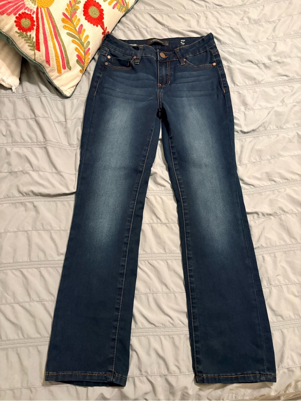 Liverpool Stitch Fix Collen Straight Classic Dark Wash Straight-Leg Jeans